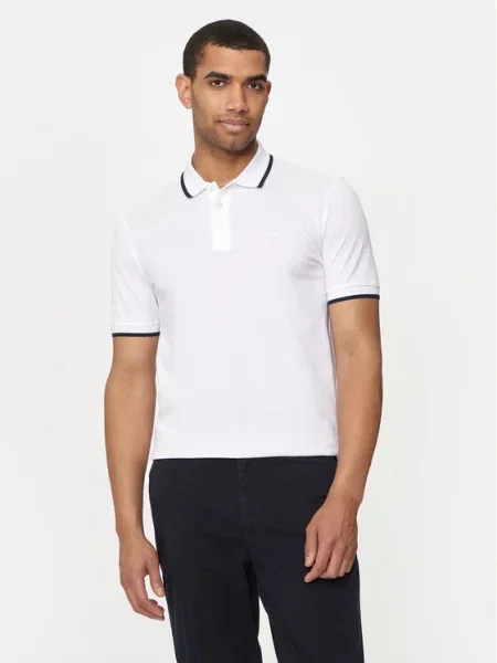 Boss Tricou polo Parlay alb