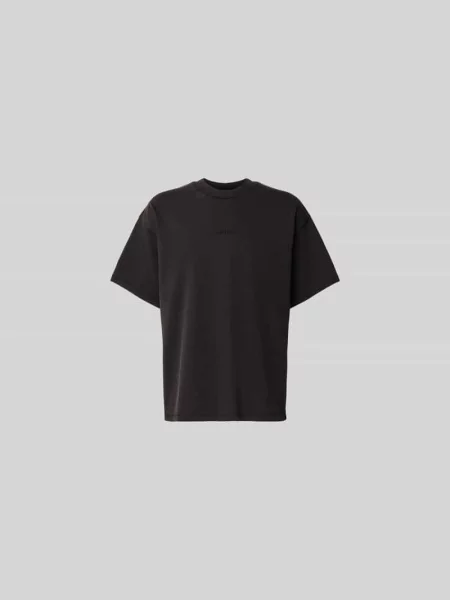 T-shirt o kroju relaxed fit z wyhaftowanym logo Won Hundred czarna