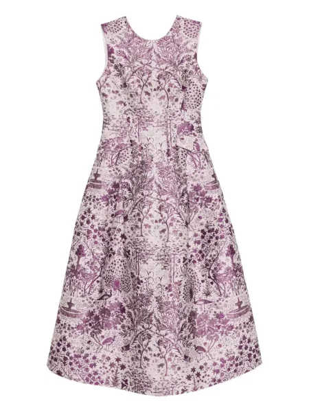 Rochie midi Shiatzy Chen din jacard violet