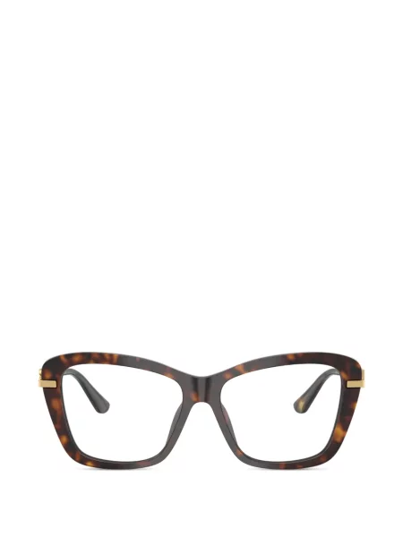 Okulary kocie oczy Dolce & Gabbana Eyewear z autografem brązowe