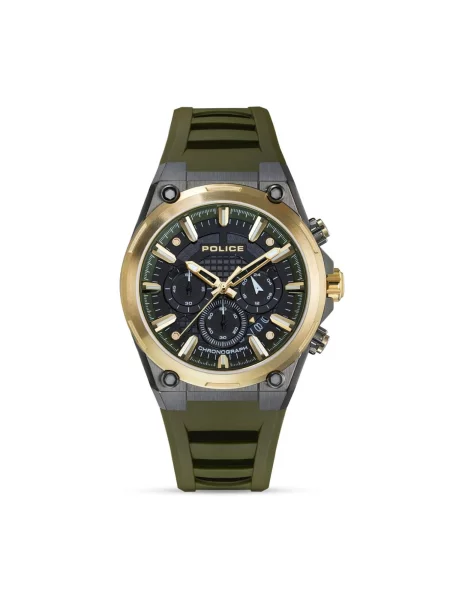POLICE Analogové hodinky Chronograph Uros' zelená