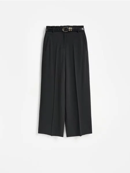Reserved Pantaloni wide leg negru