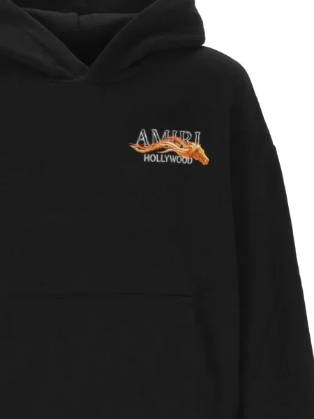 Hanorac cu glugă Amiri cu imagine negru