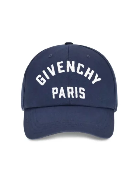Jedwabna czapka z daszkiem Givenchy niebieska