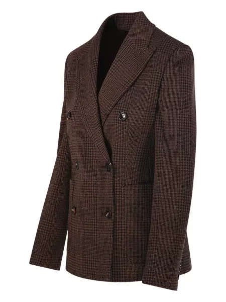 Καρό μπλέιζερ Max Mara καφέ