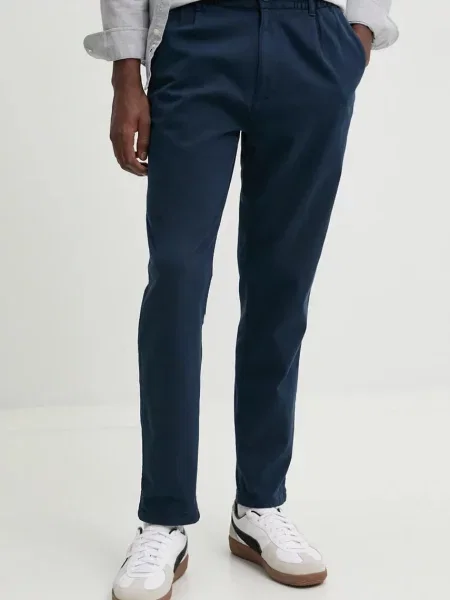 Kalhoty Tommy Jeans tmavomodrá přiléhavé