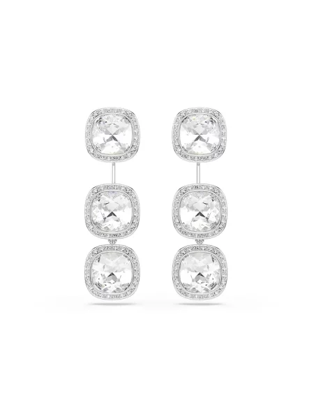 Swarovski kolczyki metalowe z kryształem Swarovski UNA szare