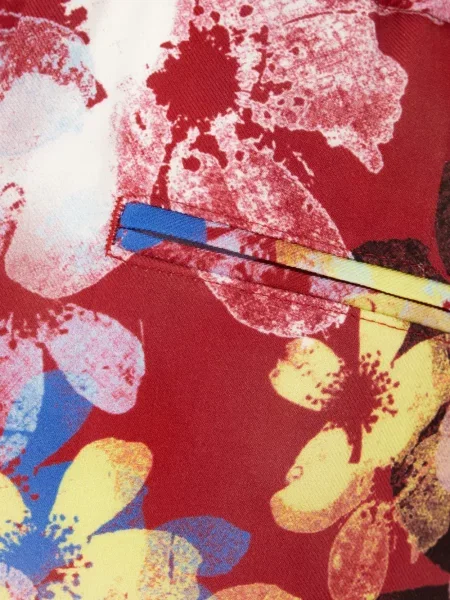 Bermuda kratke hlače Iceberg s cvjetnim printom s printom crvena