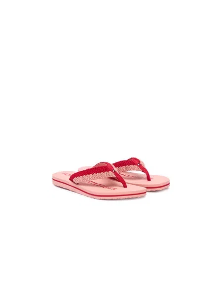 Japanke Tommy Hilfiger CROCHET SUMMER SANDA ružičasta