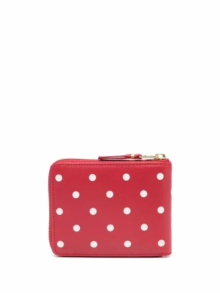 Taškuotas piniginė Comme Des Garçons Wallet raudona