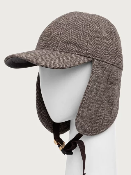 Armani Exchange șapcă de damă cu lână maro