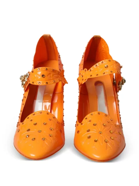 Gėlėtos bateliai Dolce & Gabbana oranžinė