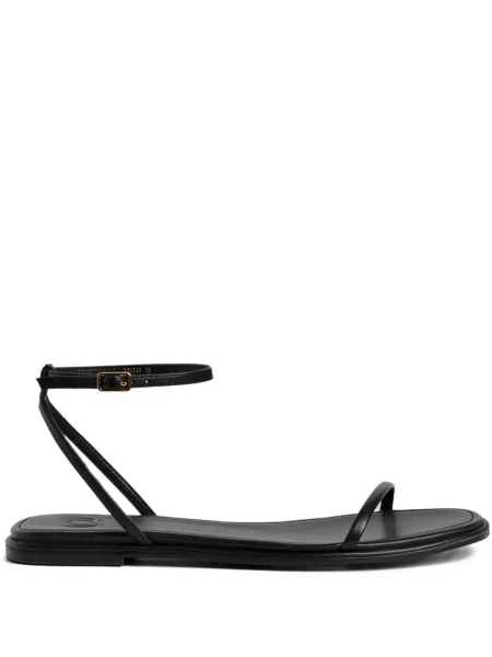 Sandale 12 Storeez din piele cu bretele negru