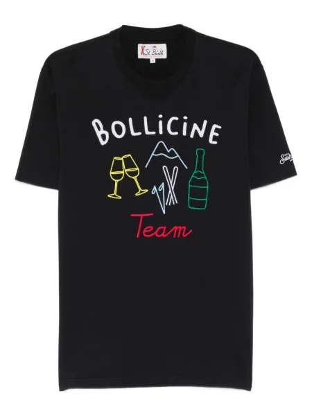 Tricou Mc2 Saint Barth cu broderie albastru