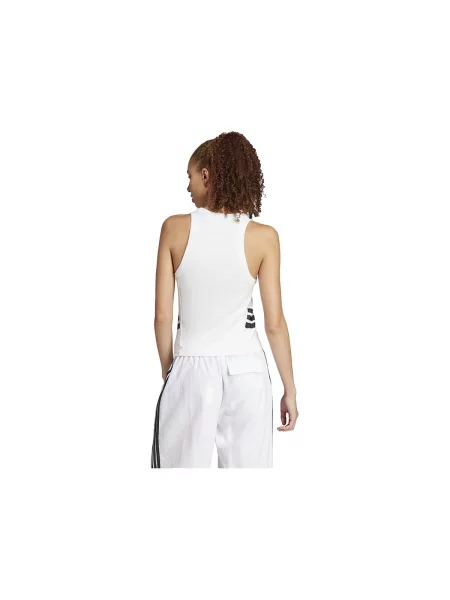 Top Adidas cu dungi alb