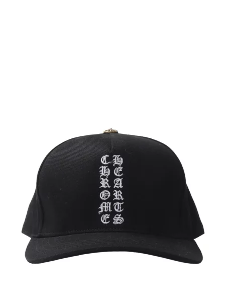 Șapcă Chrome Hearts cu broderie cu motiv cu inimi negru