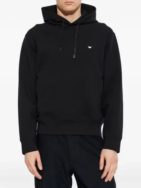 Hanorac cu glugă Emporio Armani negru