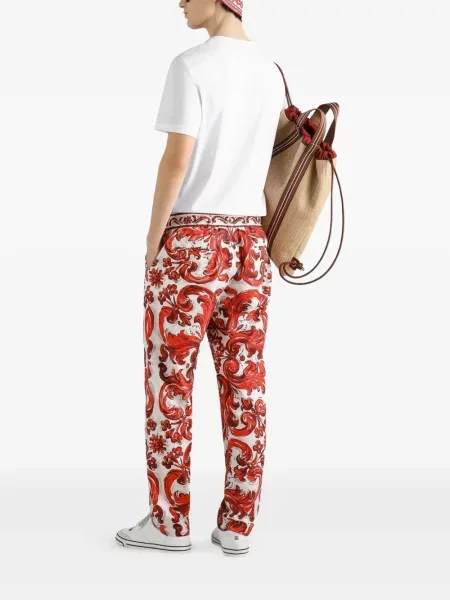 Jacquard trčanje hlače Dolce & Gabbana s printom crvena
