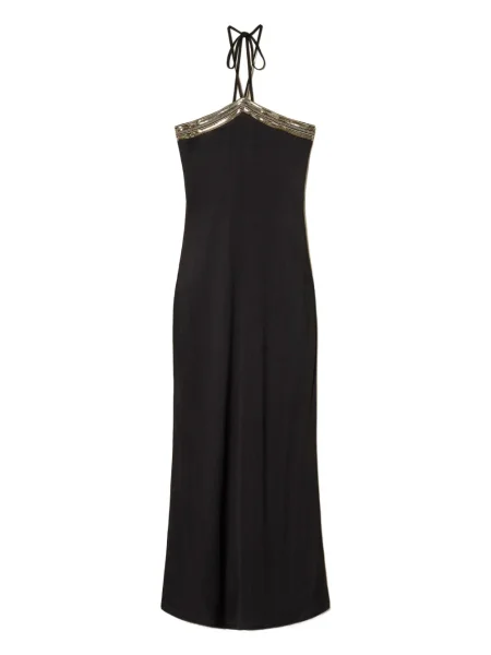 Rochie Twinset cu broderie de costum negru
