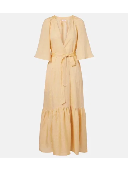 Cu centură rochie midi Eres de in portocaliu