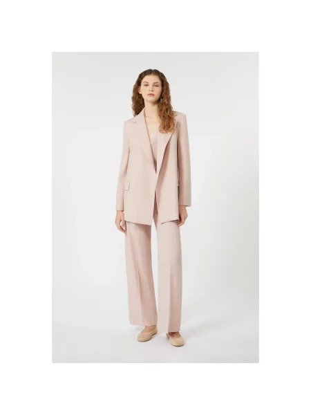 Marynarka Weekend Max Mara wełniana różowa