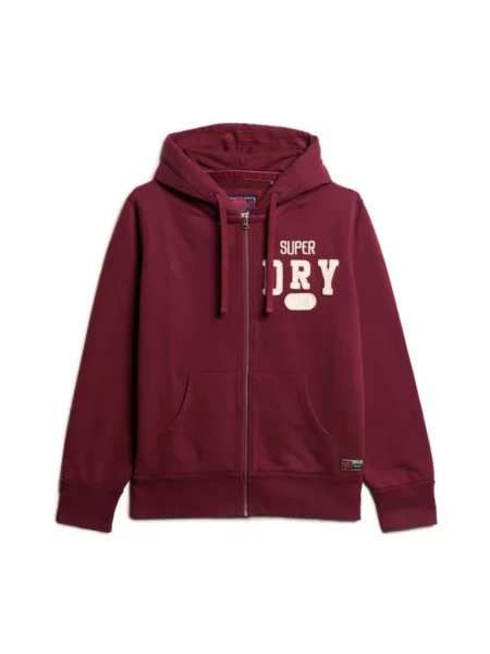 Bluza z kapturem Superdry z kapturem czerwona