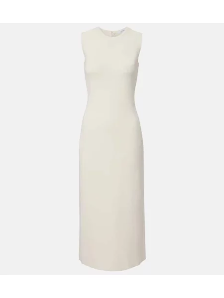Rochie maxi Max Mara din jerseu de costum alb