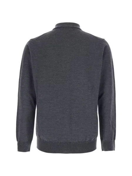 Lung tricou polo Kangra gri