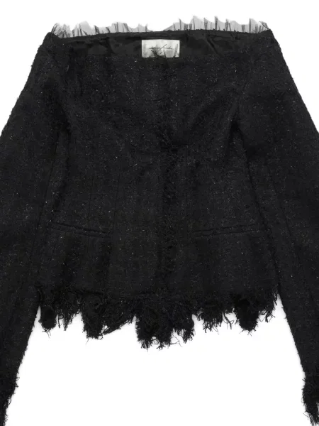 Top Matières Fécales z frędzli czarny