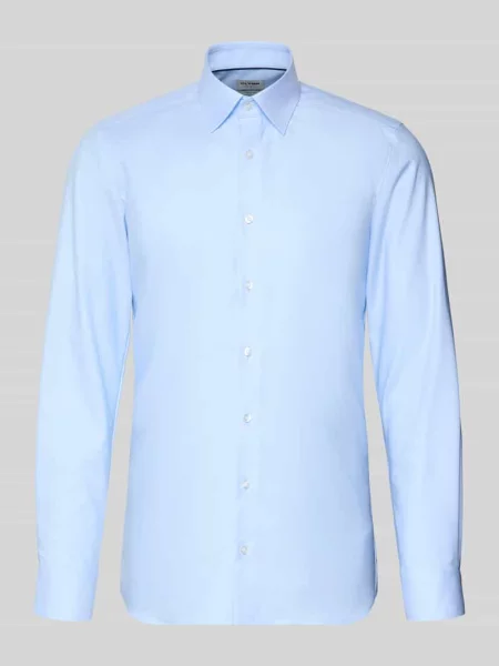 Koszula biznesowa o kroju slim fit i jakości premium Olymp Level 5 błękitna