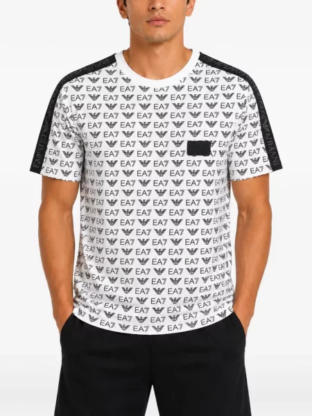 Tricou Emporio Armani cu imagine alb