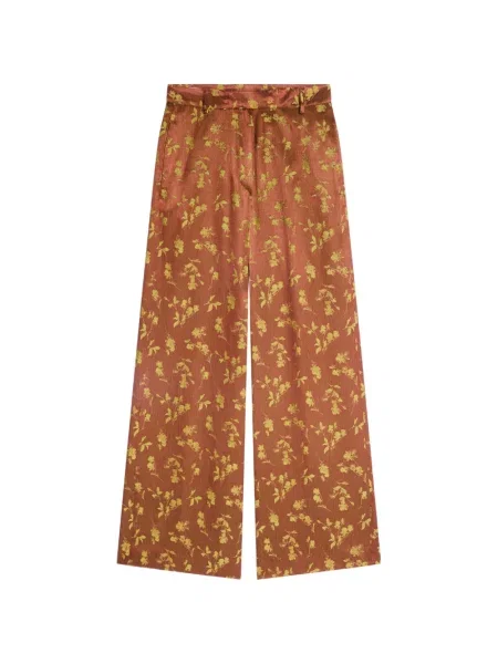 Pantaloni Dries Van Noten din jacard maro