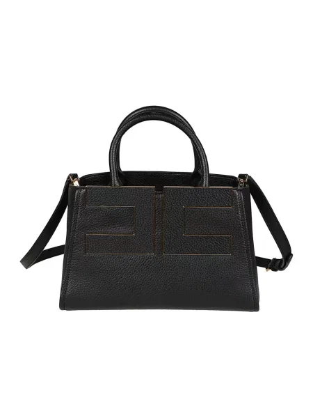 Shopperka Elisabetta Franchi z logo czarna