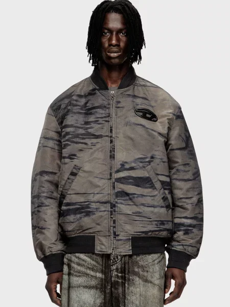Бомбер Diesel сірий