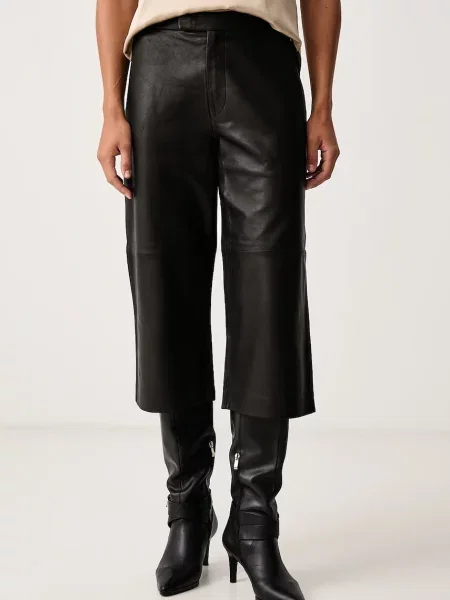 Mos Mosh pantaloni pentru femei din piele negru