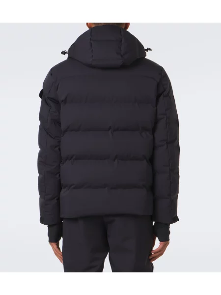 Geacă de schi Moncler Grenoble cu glugă albastru