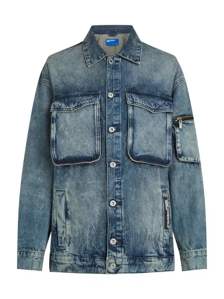 KARL LAGERFELD JEANS Geacă de primăvară-toamnă denim albastru