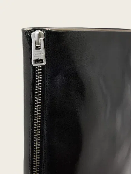 Кожаные сапоги Allsaints на платформе черные