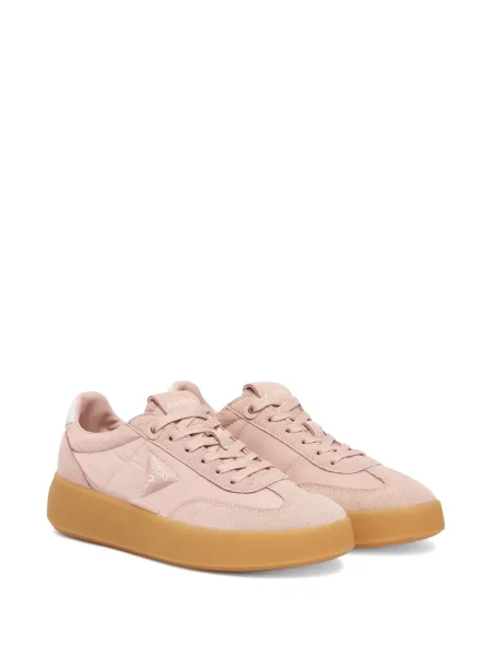 Szarvasbőr sneaker Guess autogrammal rózsaszín