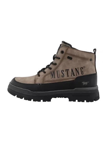 MUSTANG Bocanci cu șireturi Peppin gri taupe negru