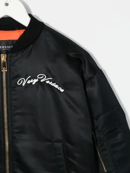 Kurtka bomber dziecięcy Versace czarny