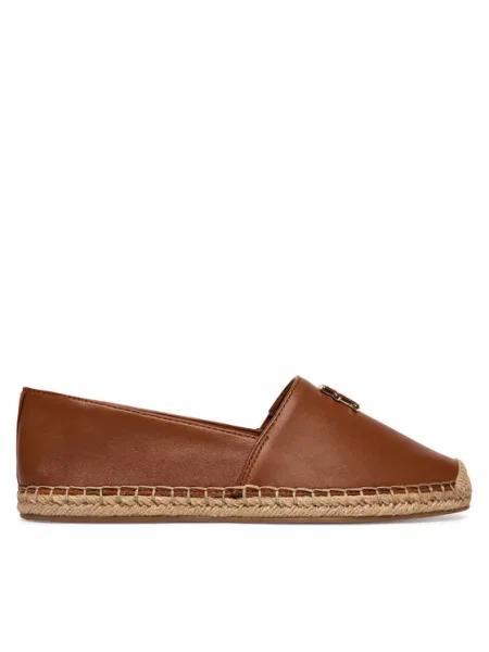 Tommy Hilfiger Espadrile Th Logo Leather Espadrille rjava