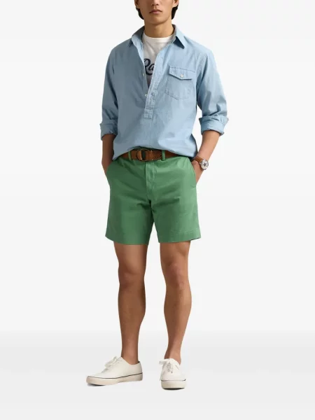 Kožené oblekové pruhované boxerky Polo Ralph Lauren černé