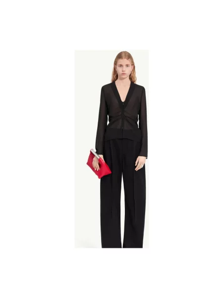 Bluzka Mm6 Maison Margiela szyfonowa czarna