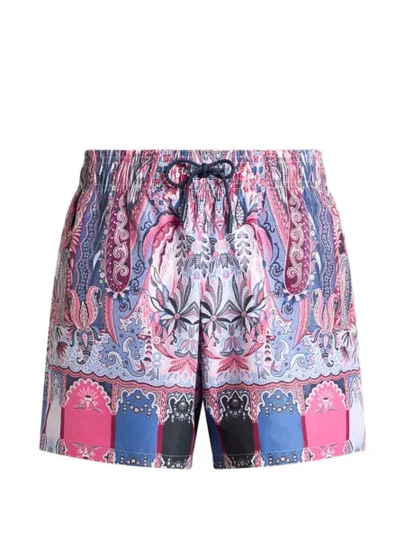 Slip de baie Etro cu model floral cu imagine roz
