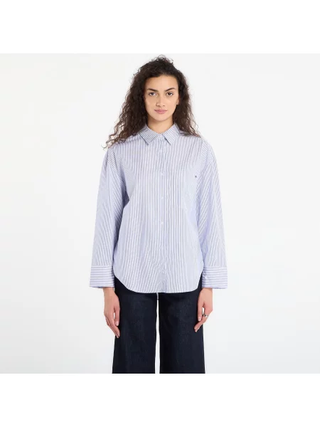 Poplínová košile Tommy Hilfiger modrá