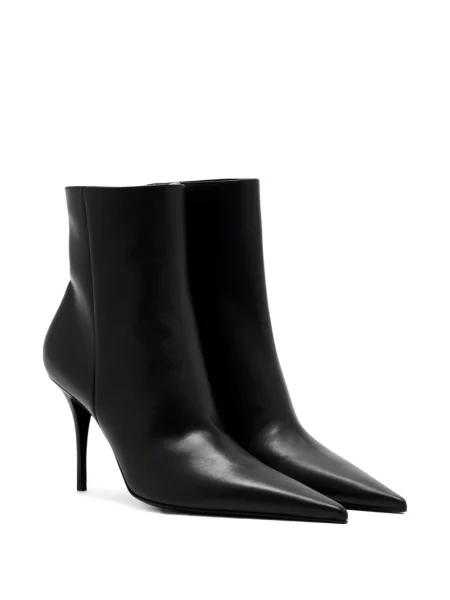 Botine Amina Muaddi din piele negru