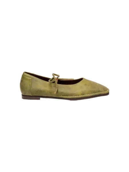 Pantofi Paez din microfibră verde