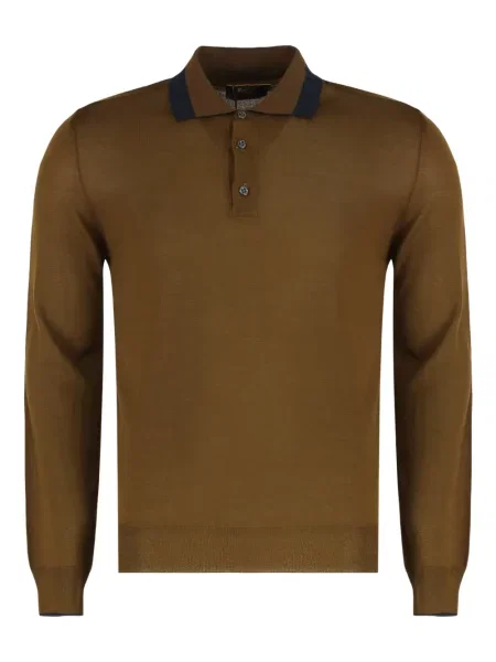 Gulerat tricou polo Moorer maro