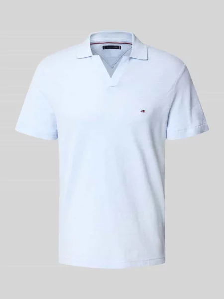 Tommy Hilfiger polo gładki niebieski